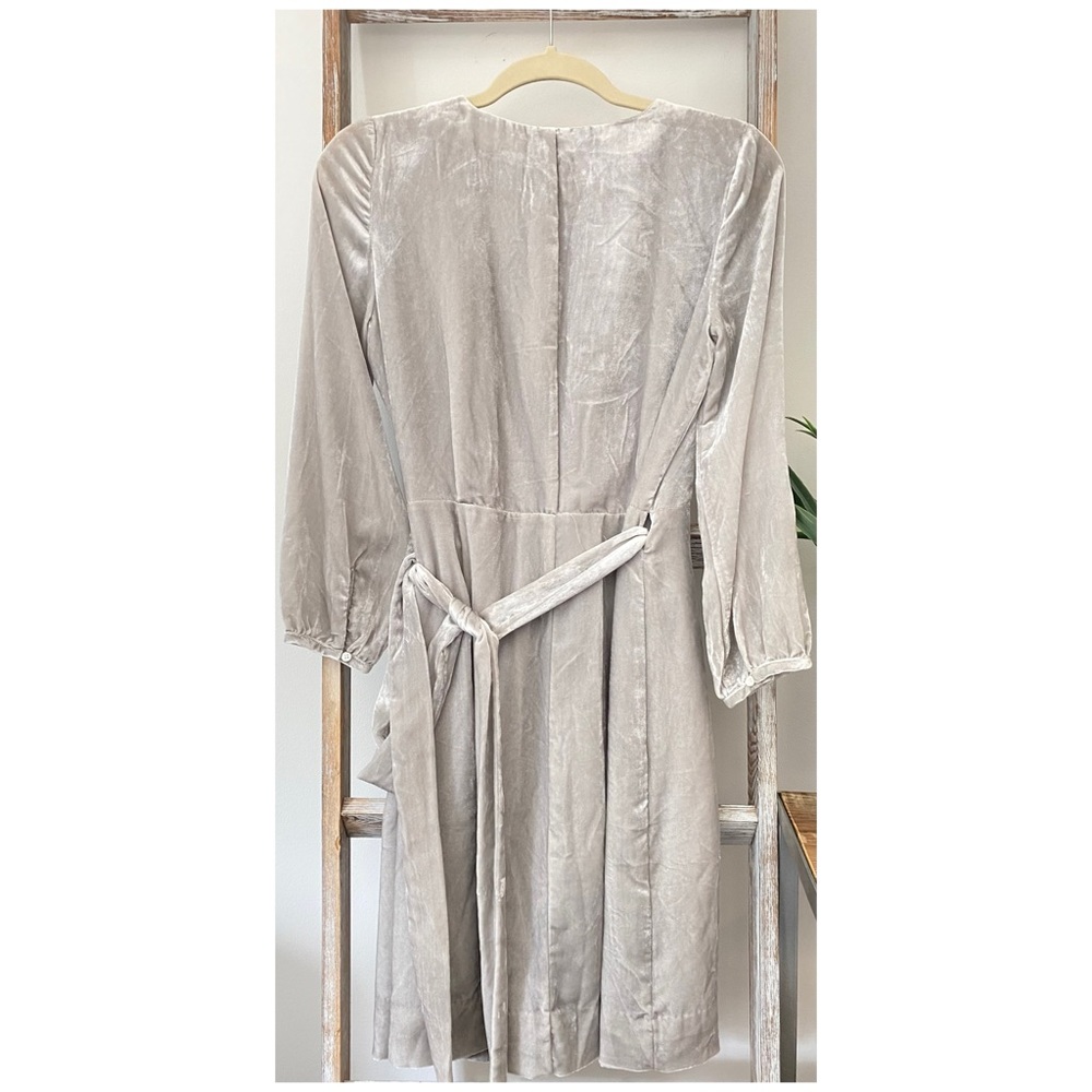 J. Crew • Silver Velvet Dress • Size 2 - Picture 4 of 6